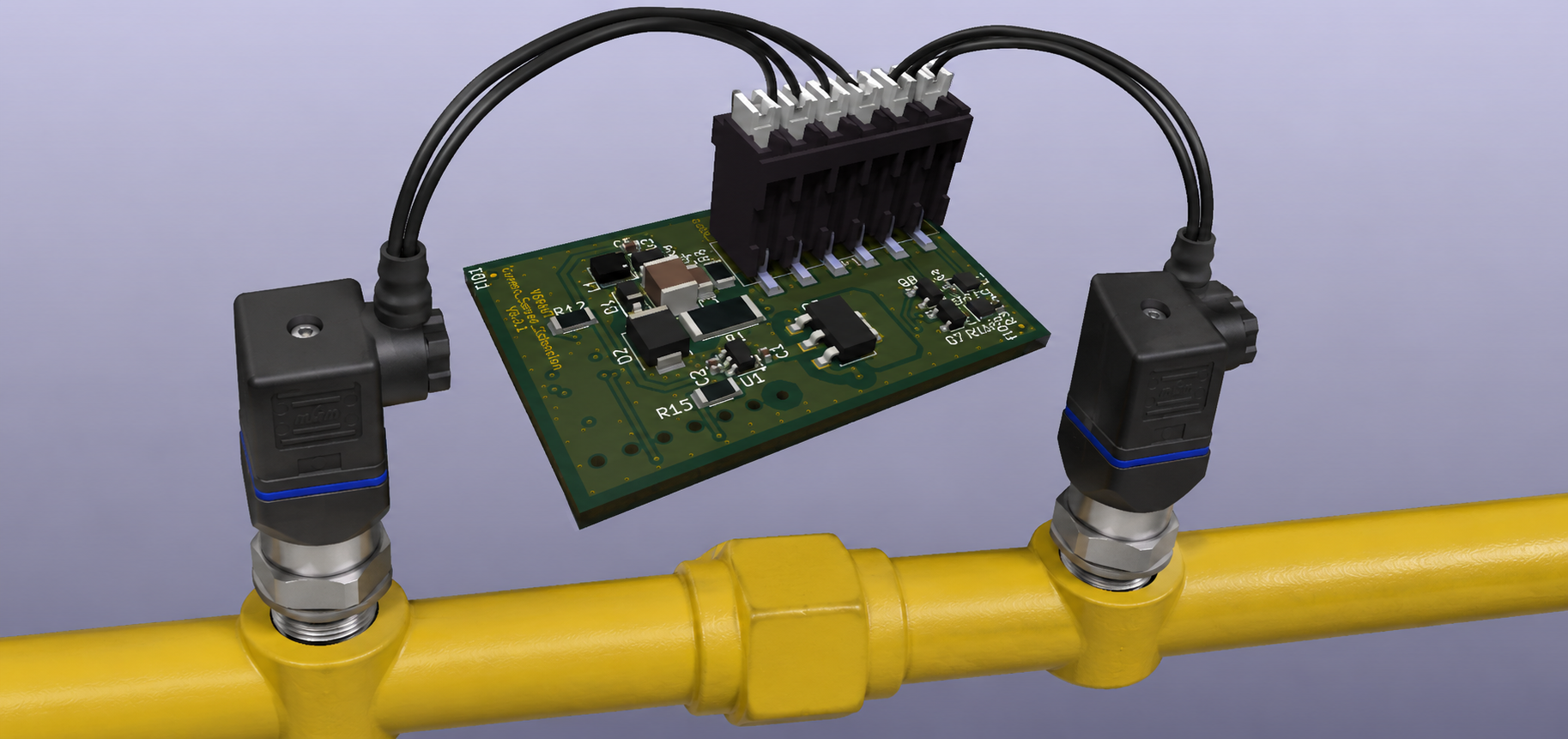 NB IoT Box PRESSURE – NB-IoT Datenlogger für Netzdruckmonitoring, 2× Absolutdrucksensoren 0–100 bar an Gas- und Wasserleitung